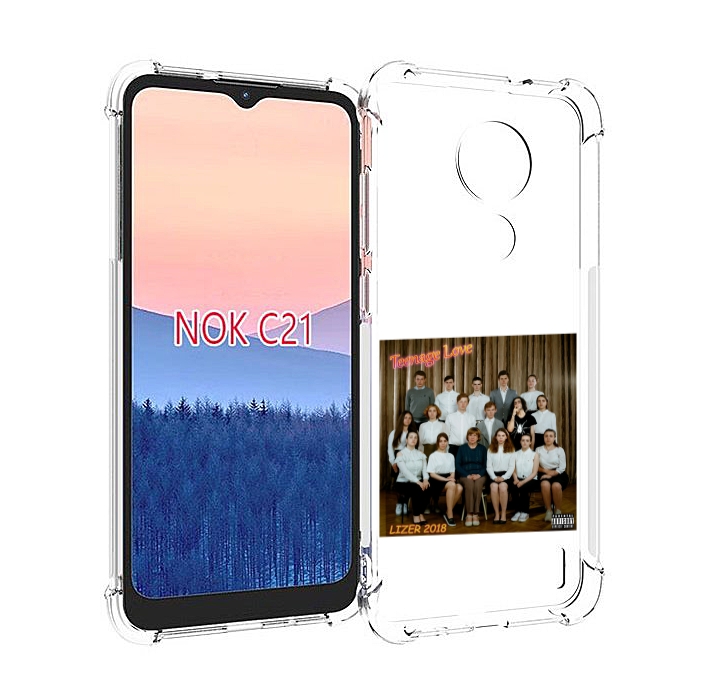 

Чехол MyPads Teenage Love LIZER для Nokia C21, Прозрачный, Tocco