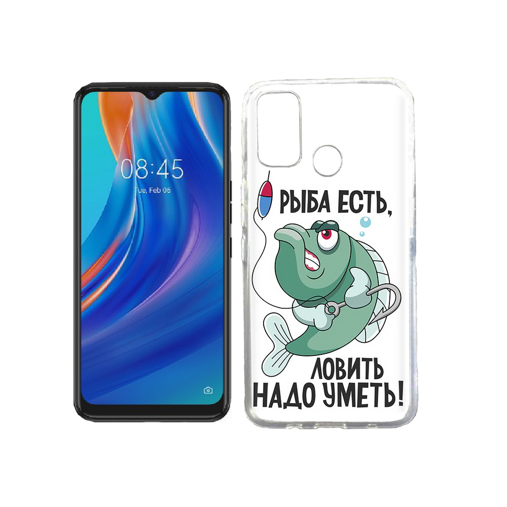 

Чехол MyPads Tocco для Tecno Spark 7T Рыба есть ,ловить надо уметь, Прозрачный, Tocco