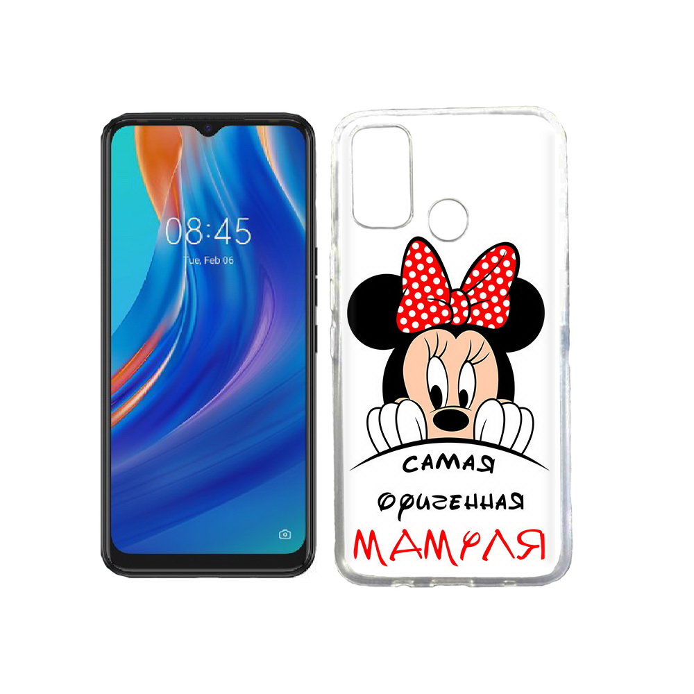 

Чехол MyPads Tocco для Tecno Spark 7T Самая лучшая мамуля Мини Маус, Прозрачный, Tocco