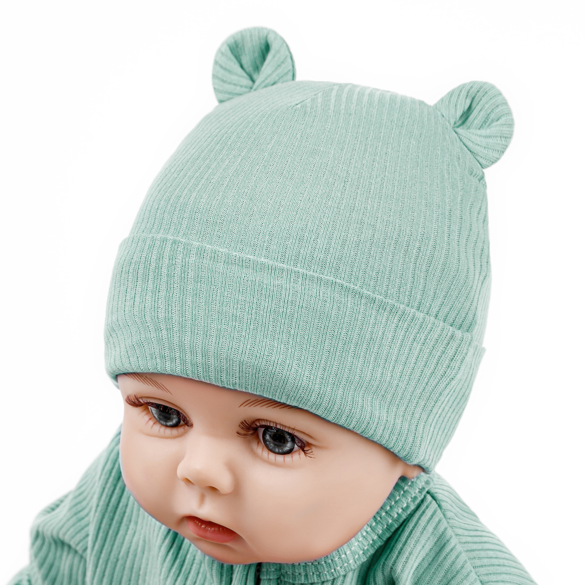 Шапка детская Amarobaby Fashion bear, 44-46 Россия зеленый