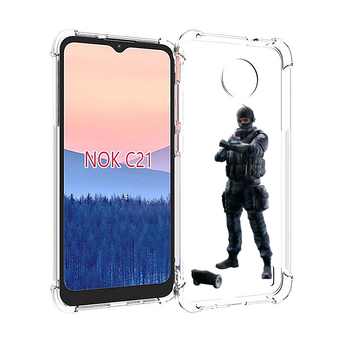 

Чехол MyPads Tom-Clancy's-Rainbow-Six-1 для Nokia C21, Прозрачный, Tocco