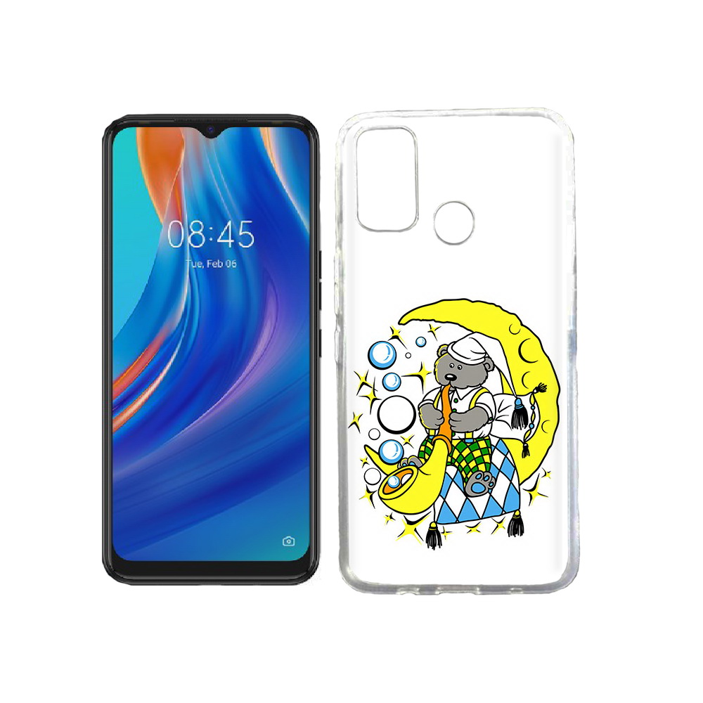 

Чехол MyPads Tocco для Tecno Spark 7T Сырная луна, Прозрачный, Tocco