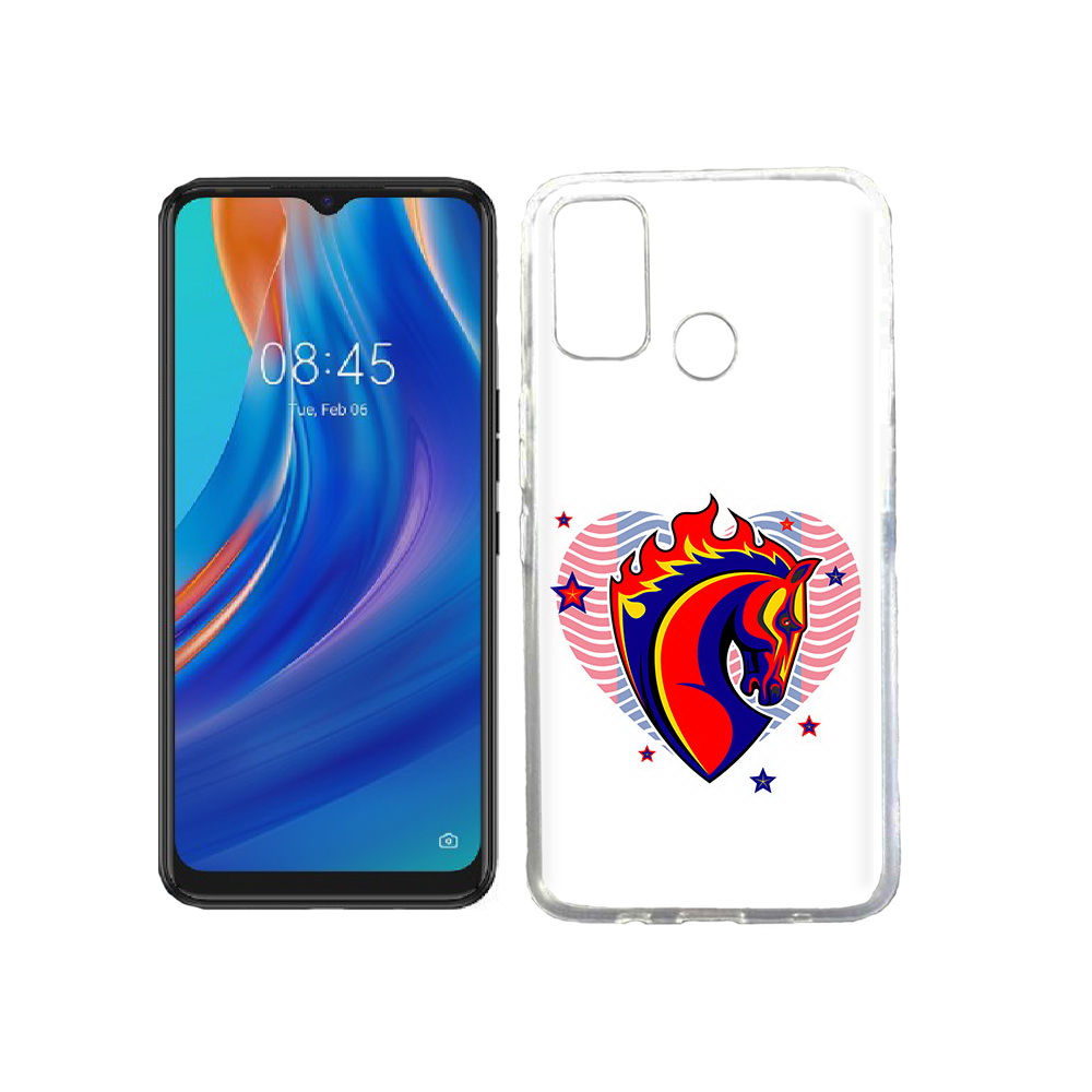 

Чехол MyPads Tocco для Tecno Spark 7T ФК ЦСЛ Лошадь, Прозрачный, Tocco