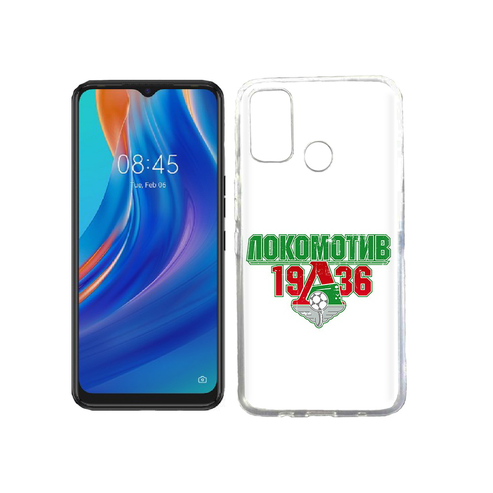 

Чехол MyPads Tocco для Tecno Spark 7T ФК локомотив 1936, Прозрачный, Tocco