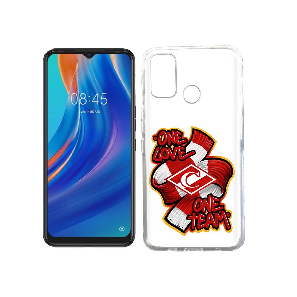 

Чехол MyPads Tocco для Tecno Spark 7T ФК спарак 1 любовь, Прозрачный, Tocco