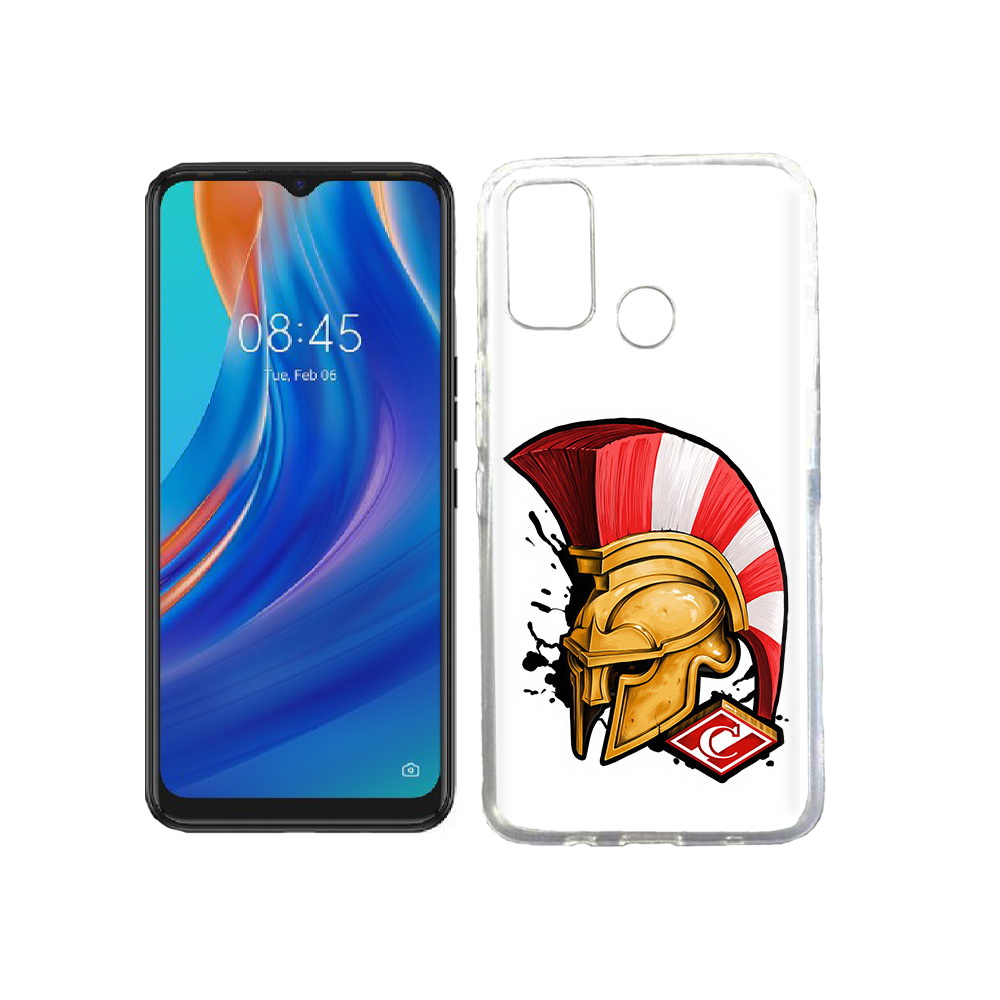 

Чехол MyPads Tocco для Tecno Spark 7T ФК спартак шлем, Прозрачный, Tocco