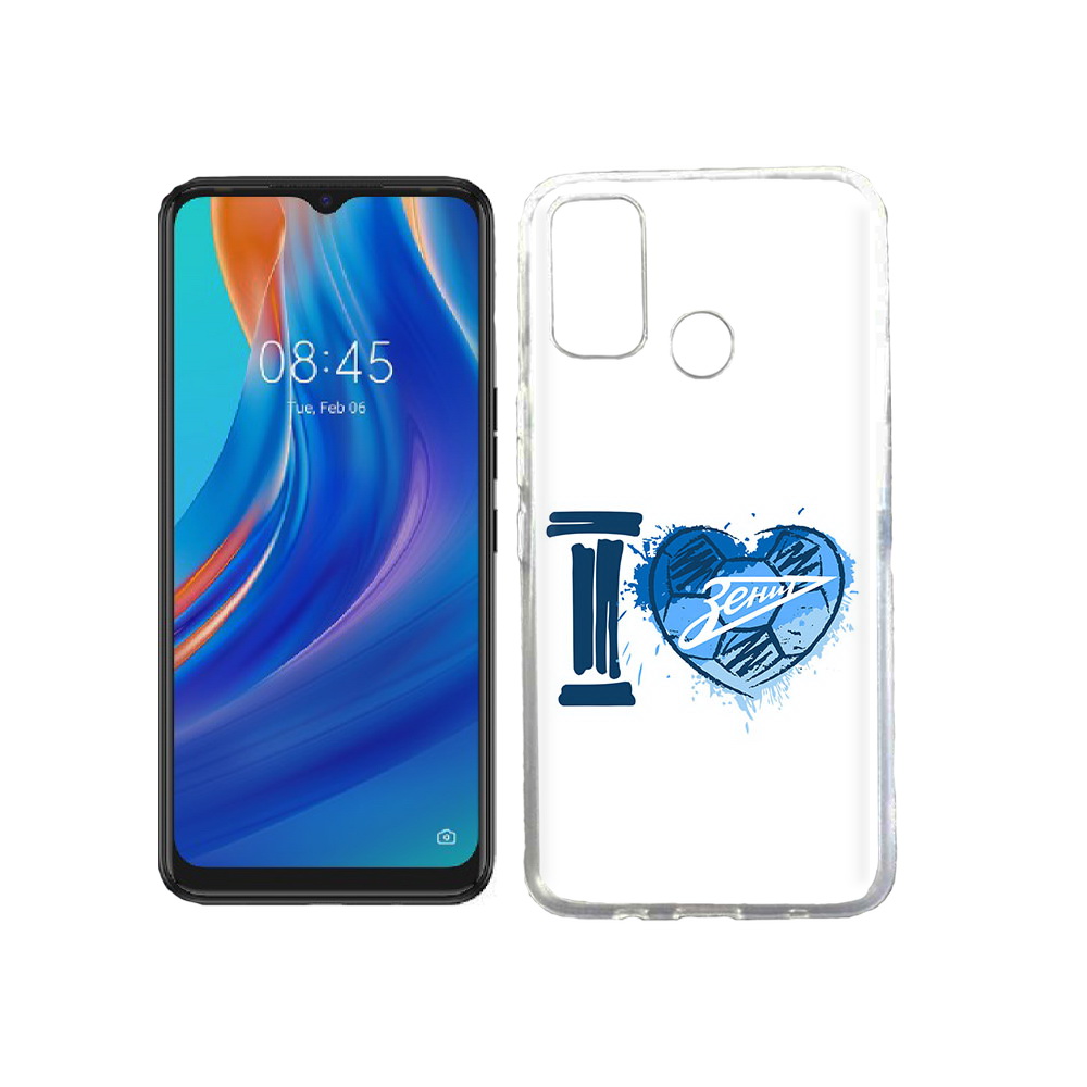 

Чехол MyPads Tocco для Tecno Spark 7T ФК я люблю зенит, Прозрачный, Tocco