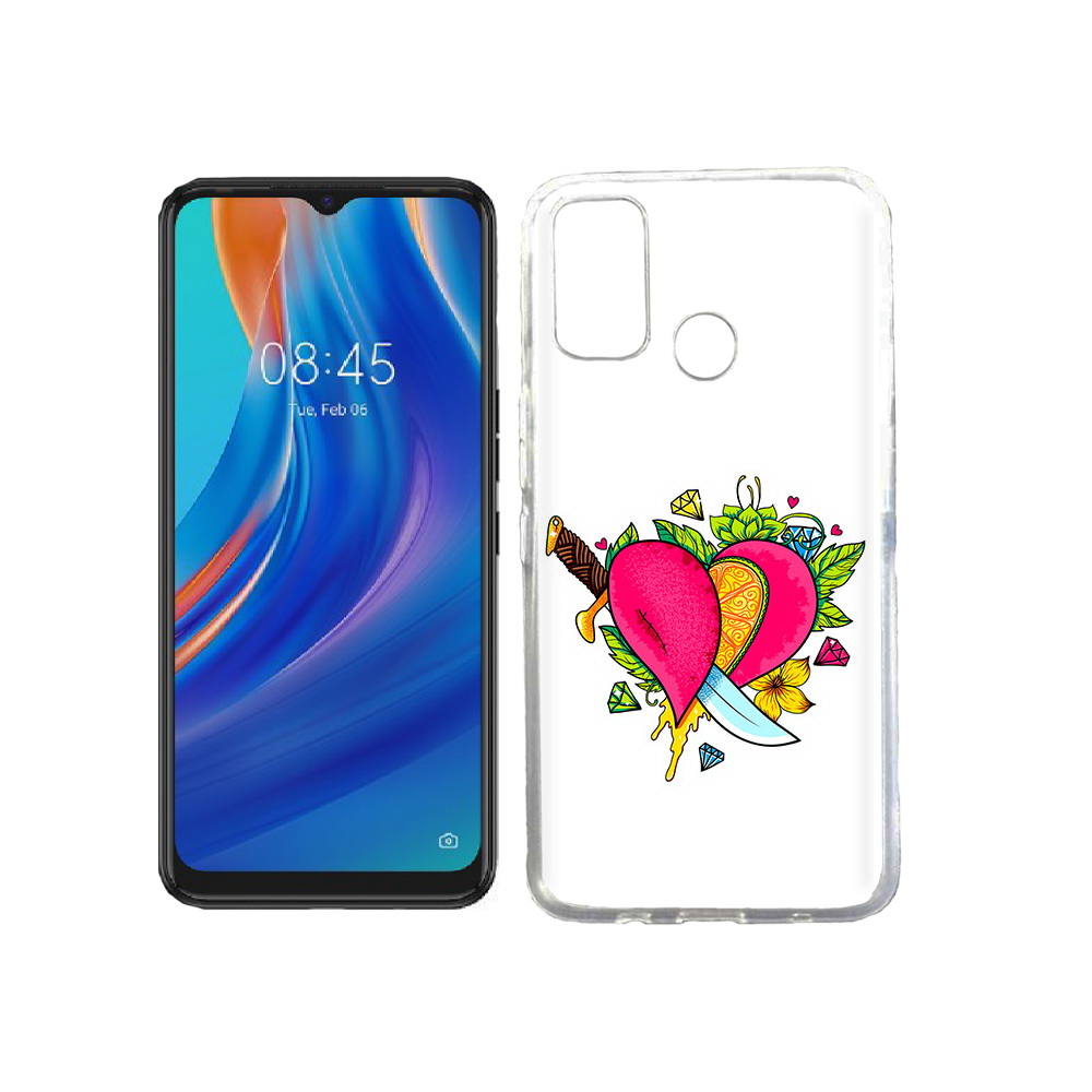 

Чехол MyPads Tocco для Tecno Spark 7T Фруктовое сердце, Прозрачный, Tocco