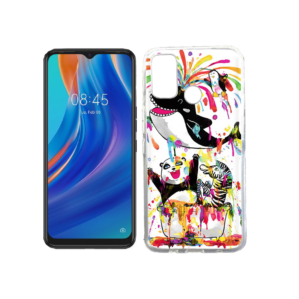 

Чехол MyPads Tocco для Tecno Spark 7T Хиппи кит, Прозрачный, Tocco