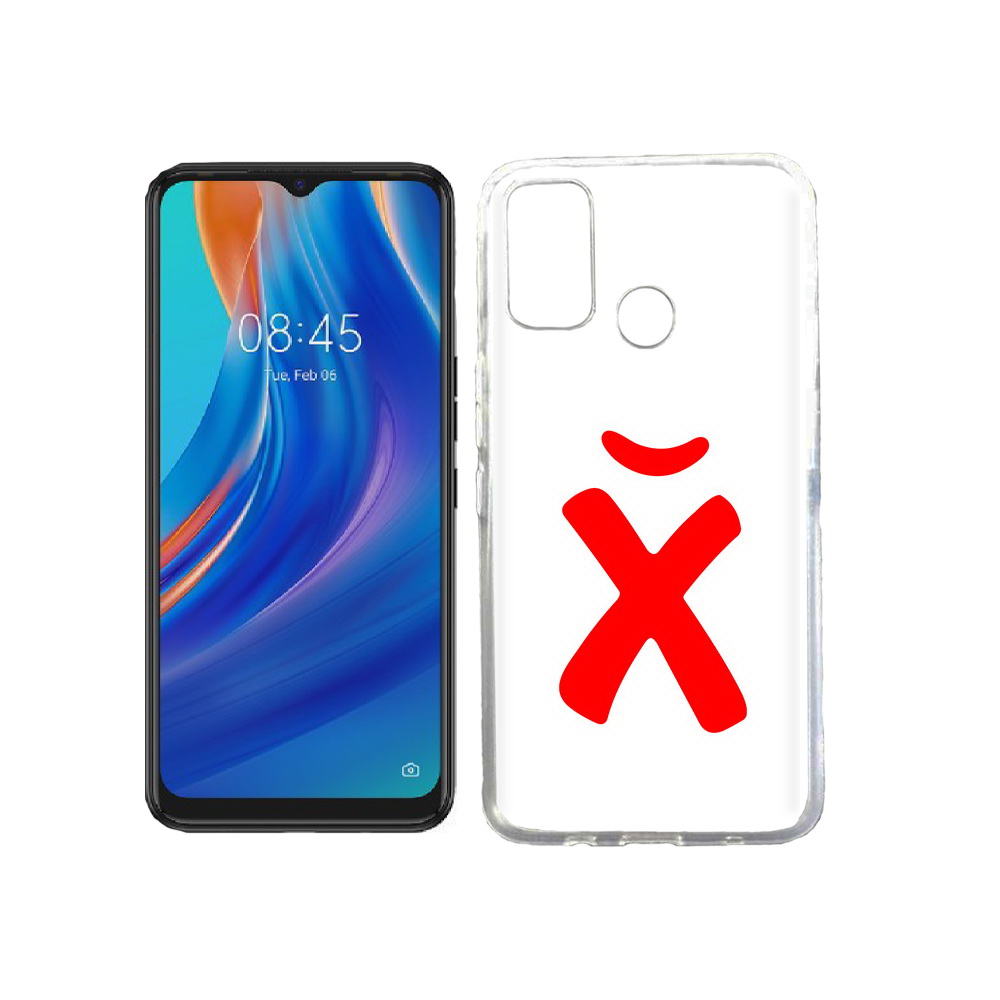 

Чехол MyPads Tocco для Tecno Spark 7T абстракция буква х, Прозрачный, Tocco