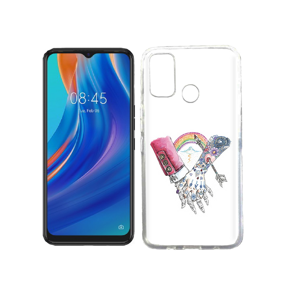 

Чехол MyPads Tocco для Tecno Spark 7T абстракция руки в татуировках, Прозрачный, Tocco