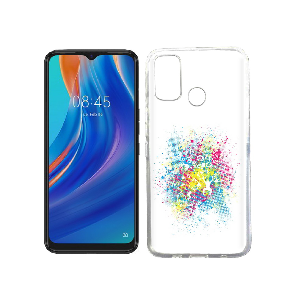 

Чехол MyPads Tocco для Tecno Spark 7T акварель абстракция, Прозрачный, Tocco