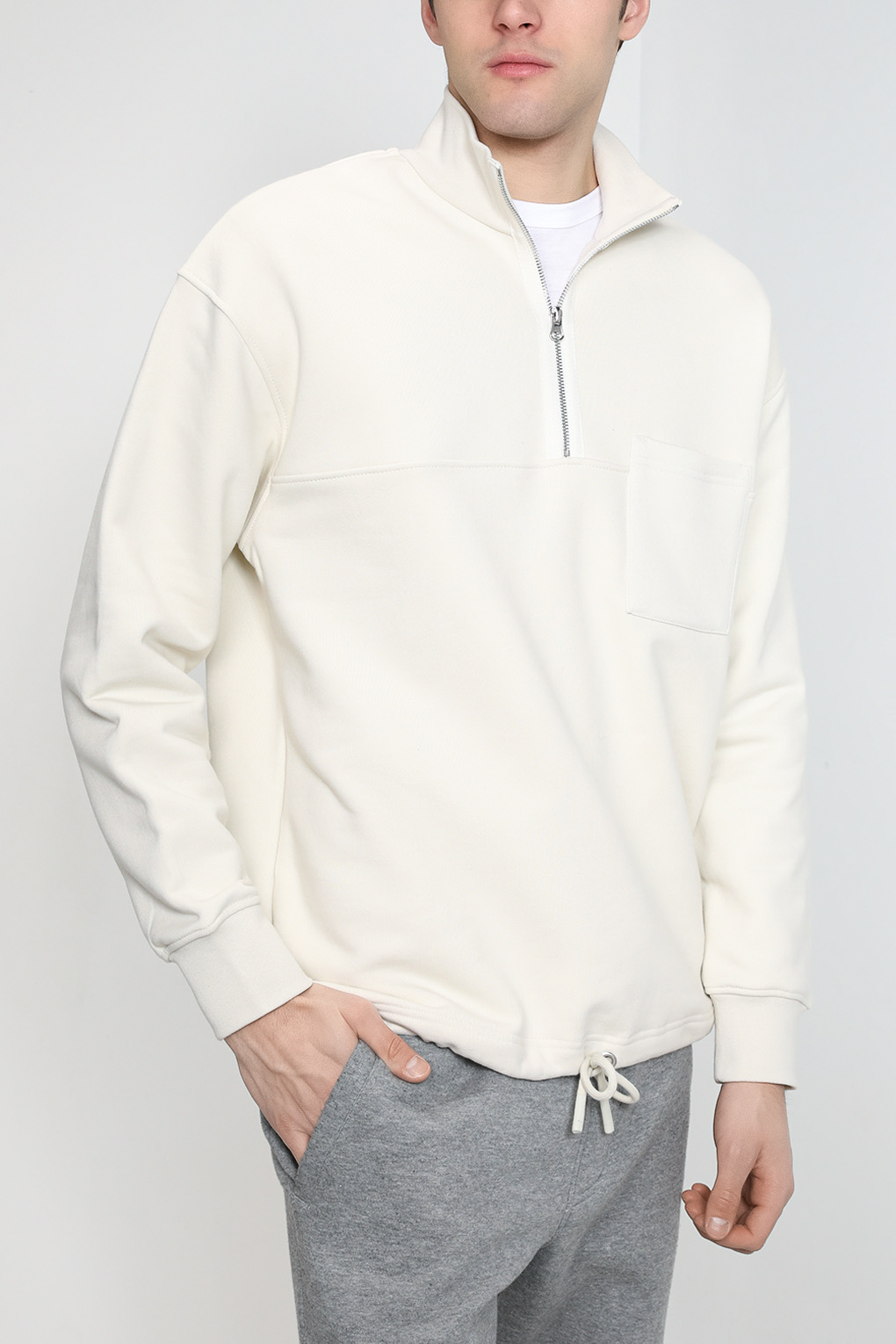 

Толстовка мужская MARCO DI RADI MDR230111243-025 белая 3XL, Белый, MDR230111243-025