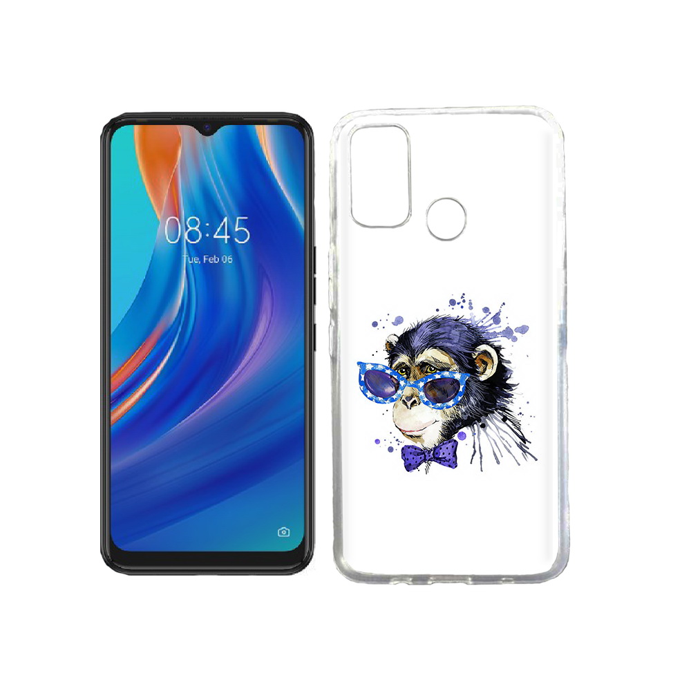 

Чехол MyPads Tocco для Tecno Spark 7T акварельная обезьяна, Прозрачный, Tocco