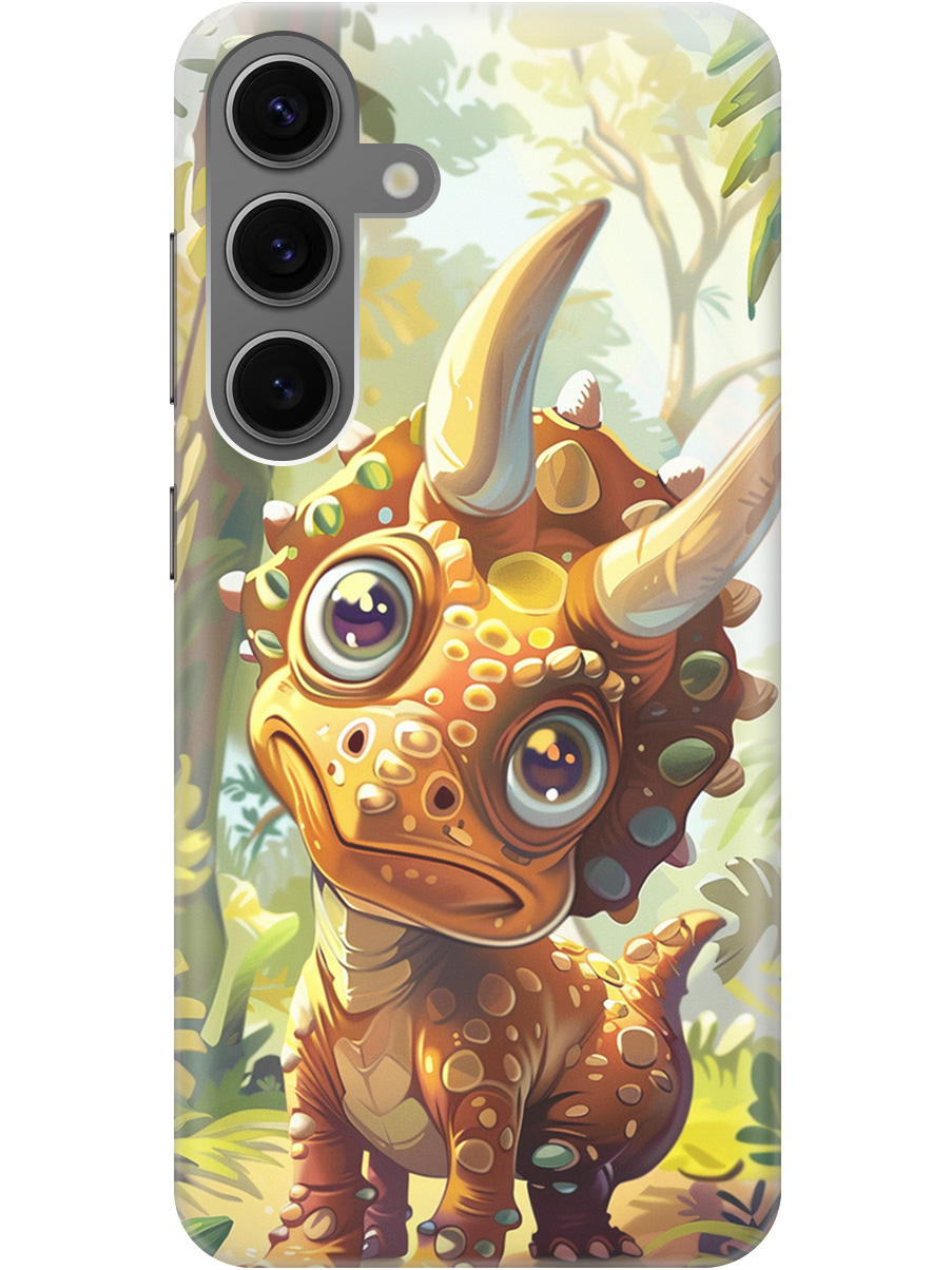 

Силиконовый чехол на Samsung Galaxy S24 с рисунком "Малыш-динозавр", Желтый;зеленый, 20011913