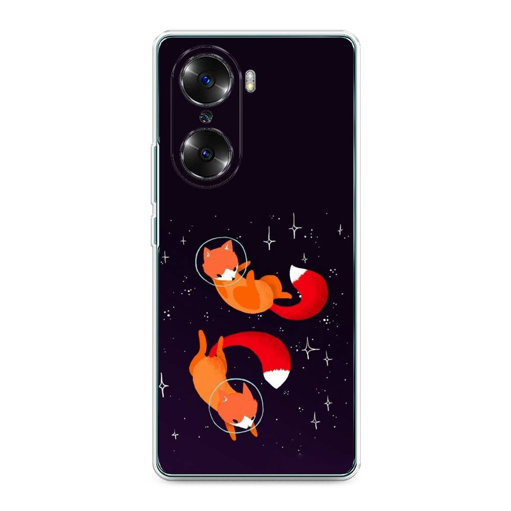 

Чехол Awog на Honor 60 "Лисы космонавты", Разноцветный, 6106650-4