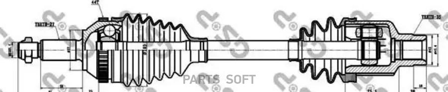 

Привод в сборе правый Ford Mondeo II/Mondeo II Turnier 96>00 GSP 218004