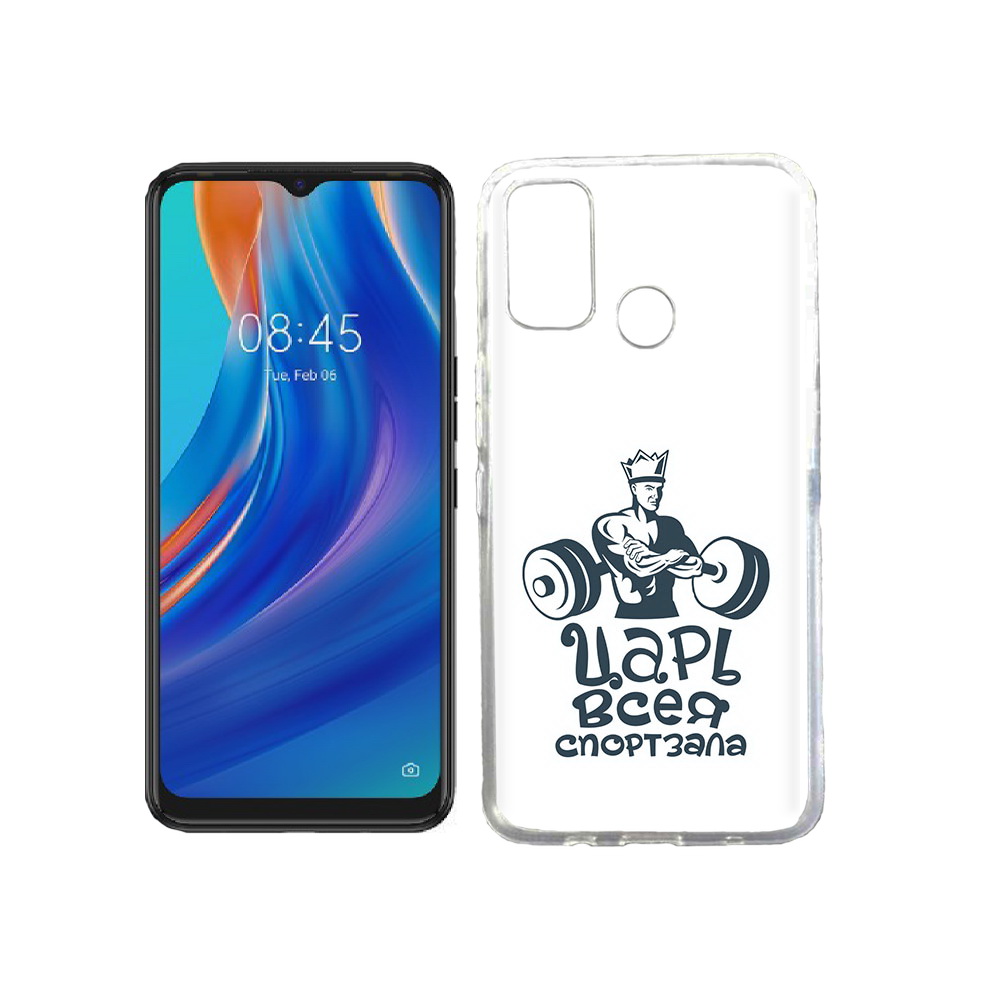 

Чехол MyPads Tocco для Tecno Spark 7T бодибилдинг царь спортзала, Прозрачный, Tocco