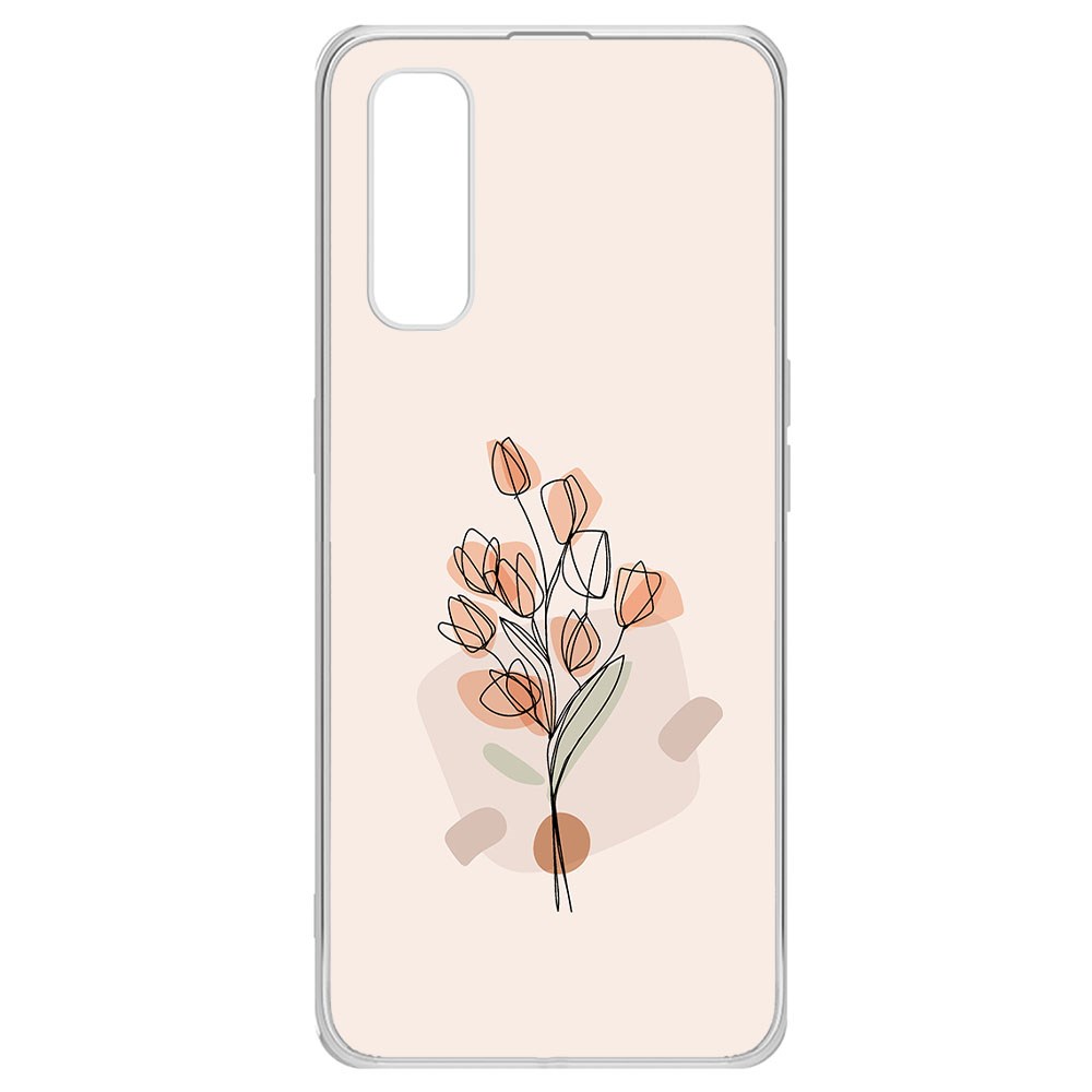 

Чехол-накладка Krutoff Clear Case Букет тюльпанов для Oppo Find X2, Прозрачный