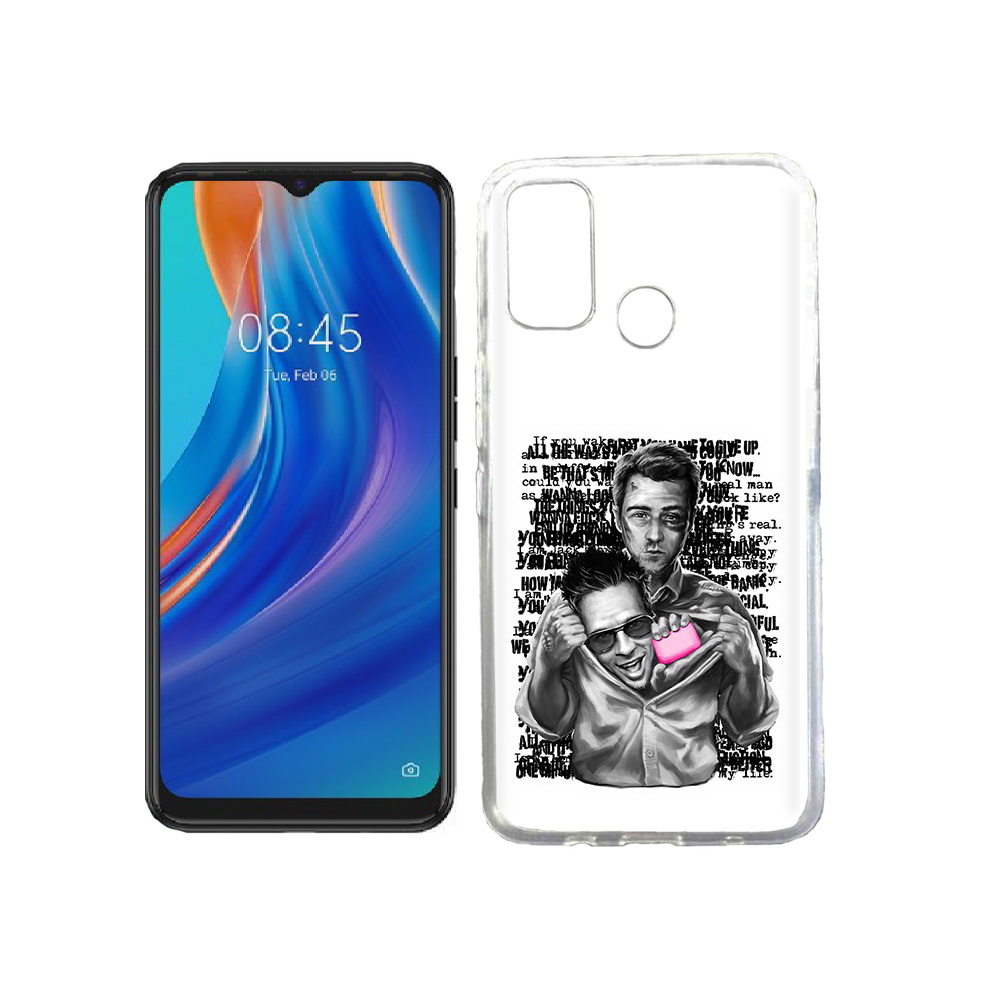 

Чехол MyPads Tocco для Tecno Spark 7T бойцовский клуб, Прозрачный, Tocco