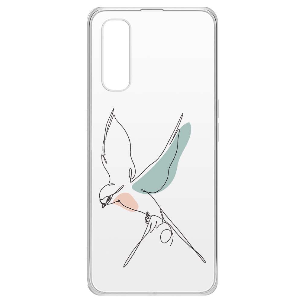 фото Чехол-накладка krutoff clear case полет для oppo find x2