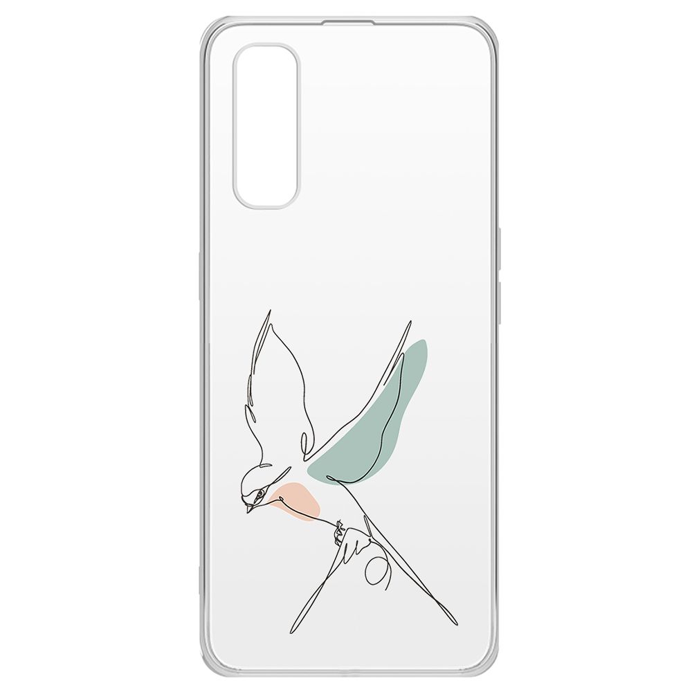 

Чехол-накладка Krutoff Clear Case Полет для Oppo Find X2, Прозрачный