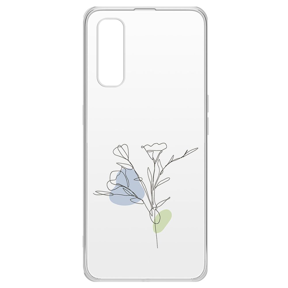 

Чехол-накладка Krutoff Clear Case Эустома для Oppo Find X2, Прозрачный