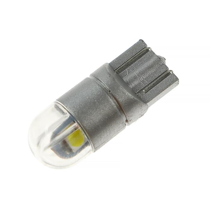 

Автолампа светодиодная, 12 В, Т10, 2 SMD, LED, свет белый (2 шт)