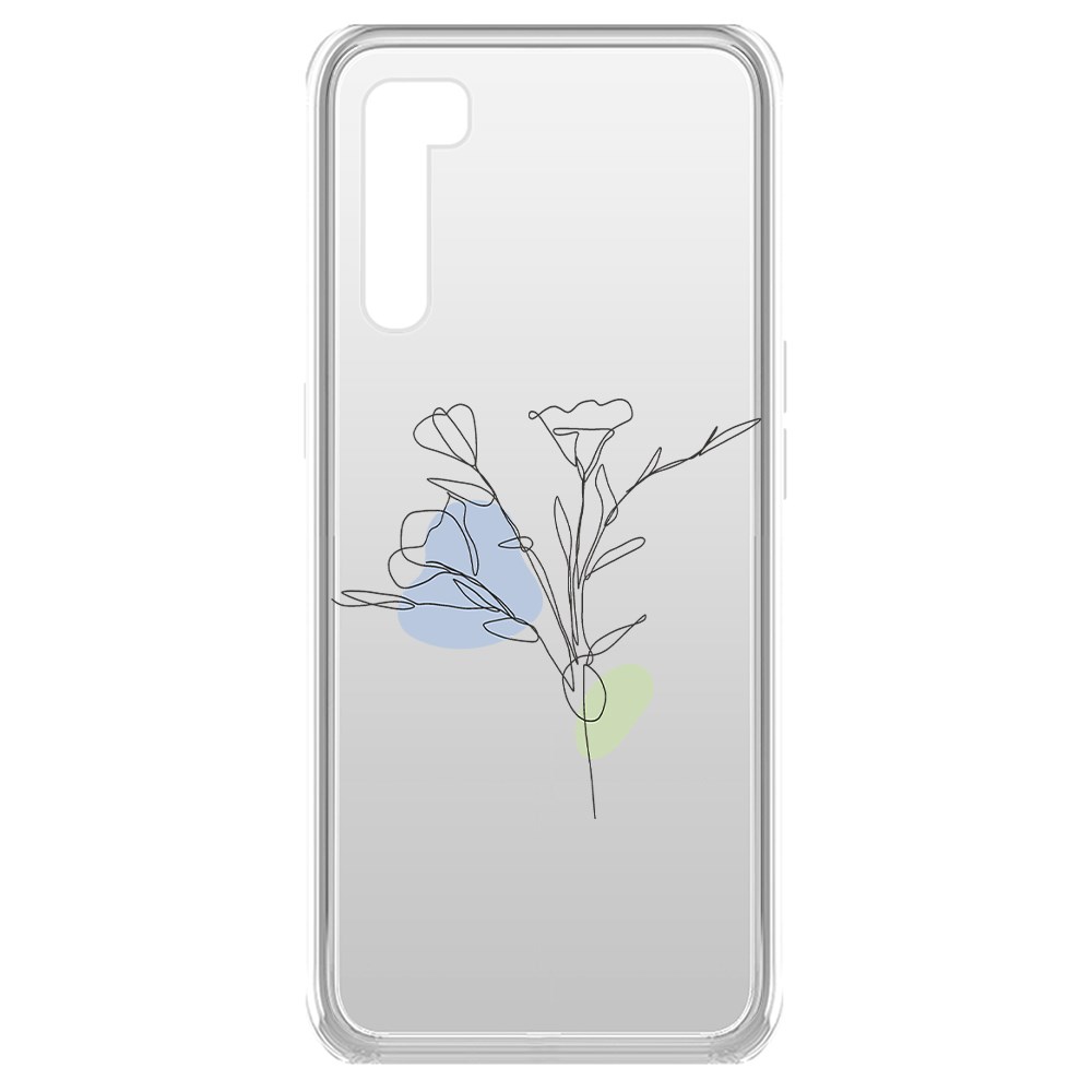 

Чехол-накладка Krutoff Clear Case Эустома для Oppo A91