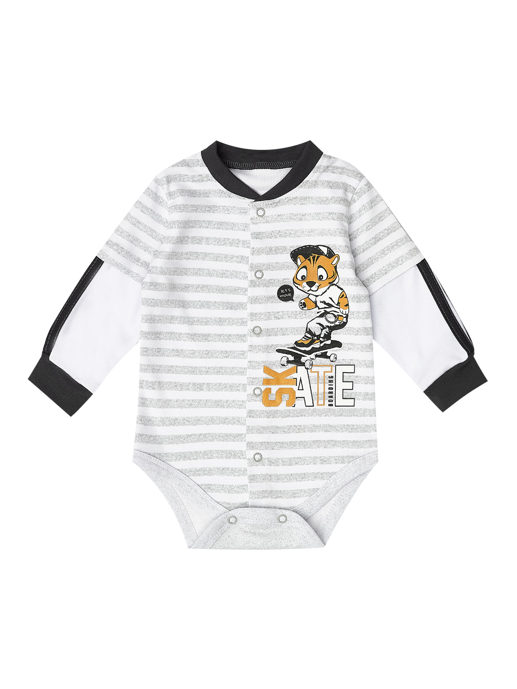 

Боди детское Мелонс МИ 200-7-7 цв.серый р.68, МИ 200-7-7