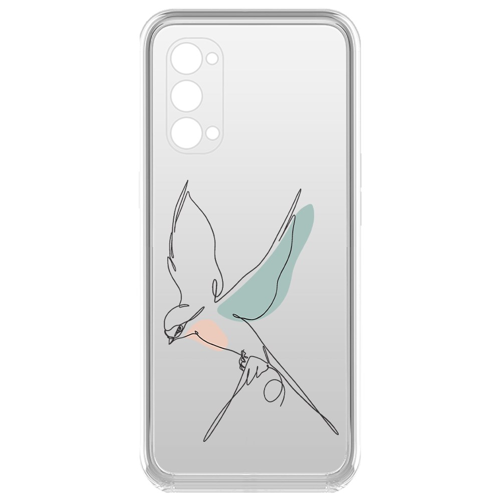 

Чехол-накладка Krutoff Clear Case Полет для Oppo Reno4 Pro 5G, Прозрачный