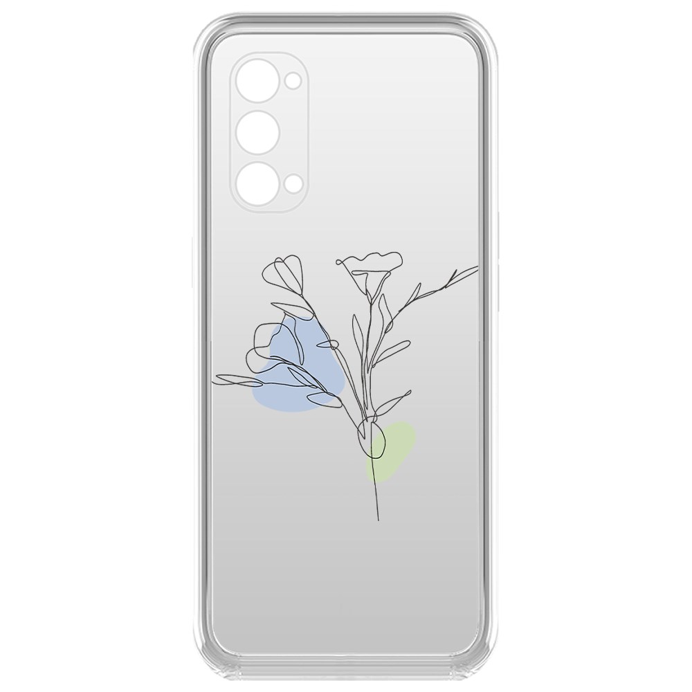 фото Чехол-накладка krutoff clear case эустома для oppo reno4 pro 5g