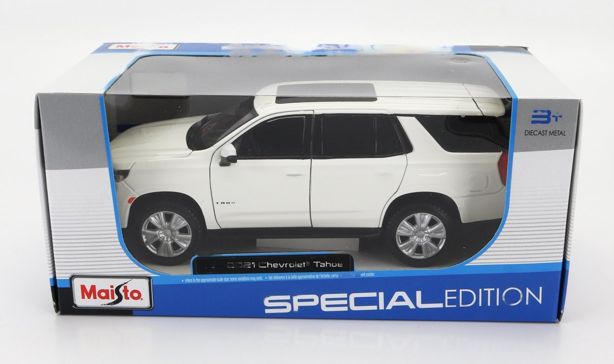 Машина Maisto 2021 Chevrolet Tahoe 126 31533 белый maisto 1 12 yamaha 2021 yzf r1 die cast vehicles collectible hobbies motorcycle model toys