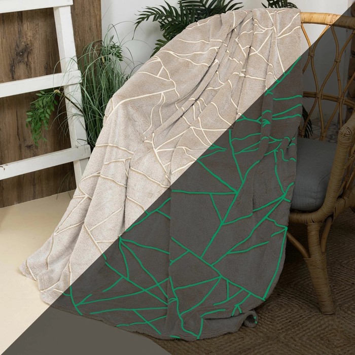 

Плед светящийся Casa Conforte Stella Ice shards 150х200см беж фланель 190 грм