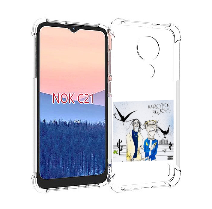 

Чехол MyPads Travis Scott & Quavo - Huncho Jack, Jack Huncho для Nokia C21, Прозрачный, Tocco