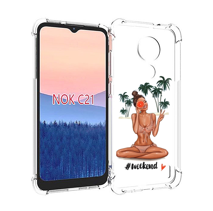 

Чехол MyPads Weekend для Nokia C21, Прозрачный, Tocco