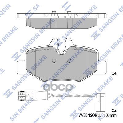 

Колодки Тормозные Mb Viano 03- (D1615) R Sangsin Brake Sangsin brake арт. SP1896