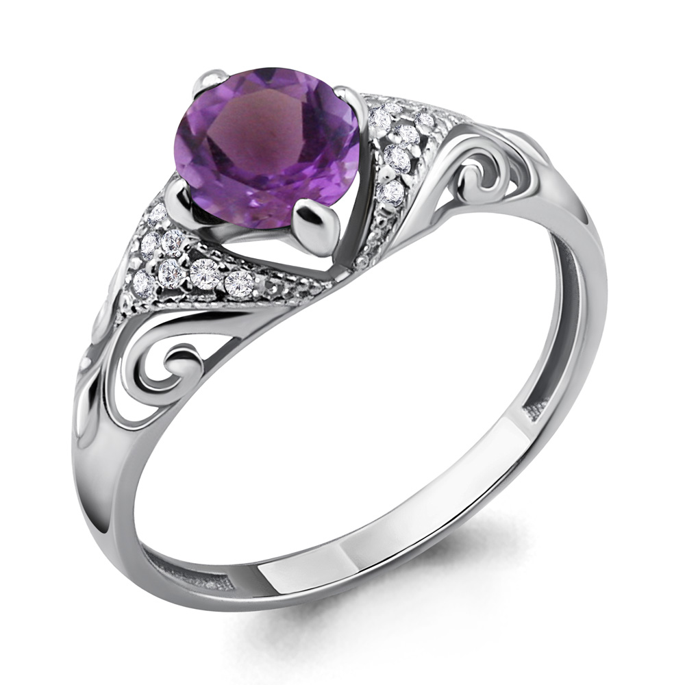 

Кольцо из серебра с аметистом р.  Aquamarine 6399304А_925_р, 6399304А_925_р