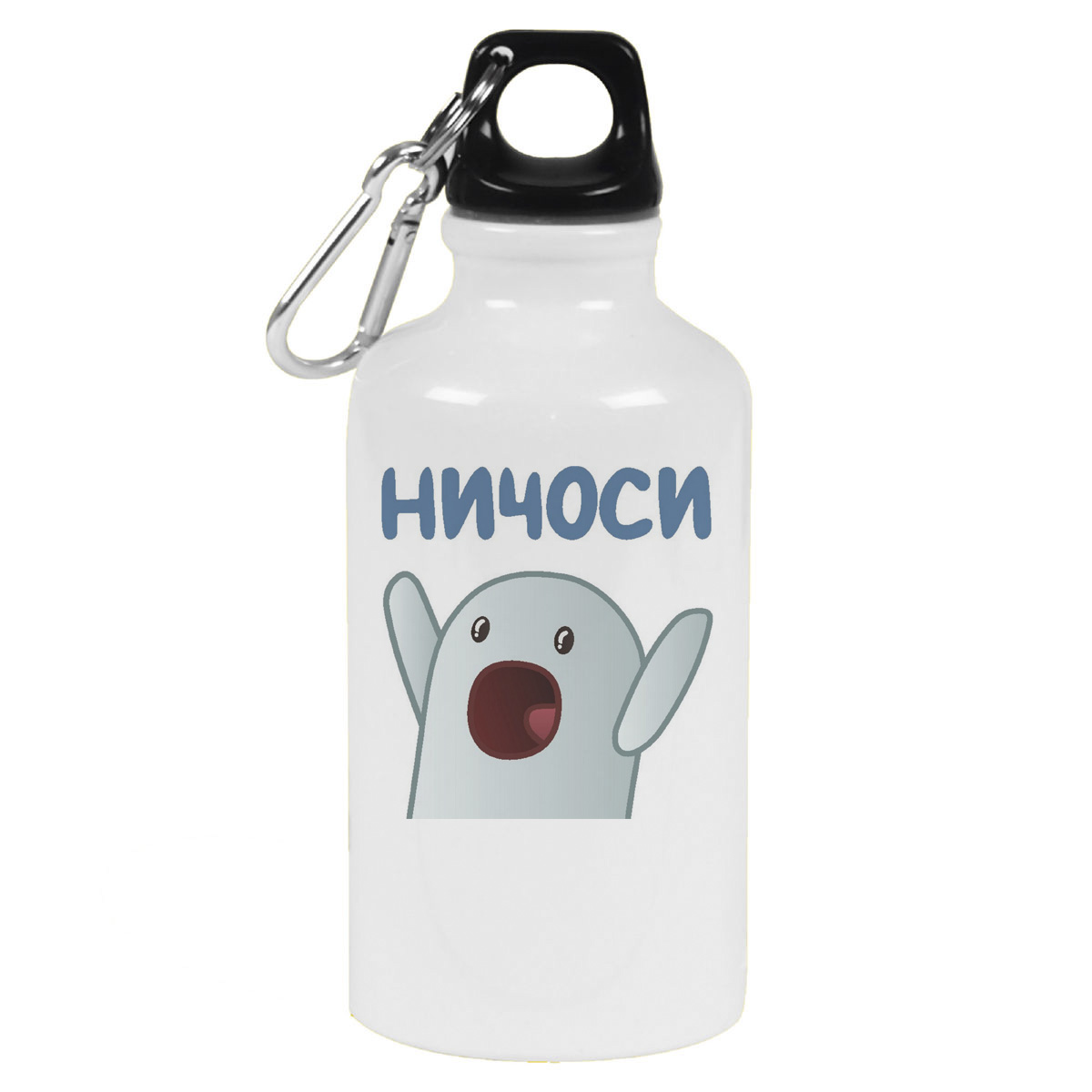 

Бутылка спортивная CoolPodarok Ничоси, Белый