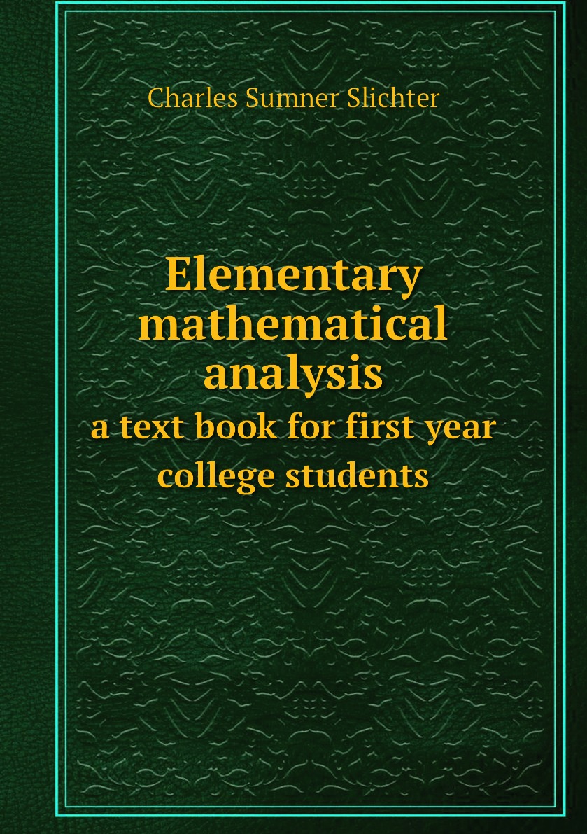 

Elementary mathematical analysis