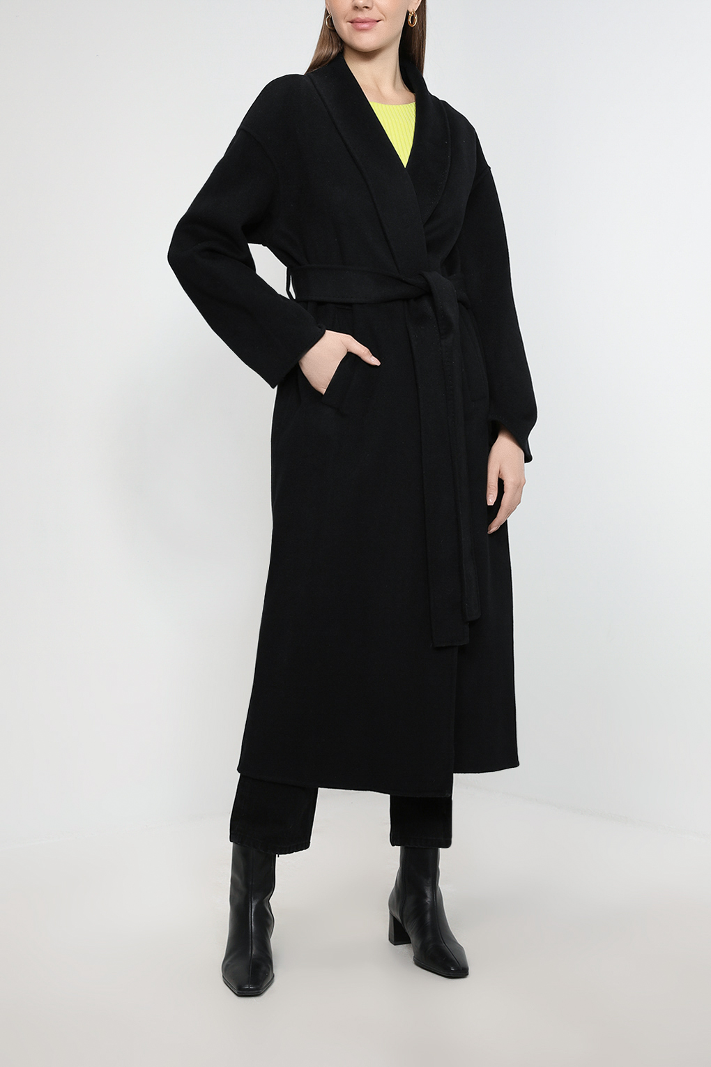 Пальто женское SABRINA SCALA SS23016206-001 черное 48 RU
