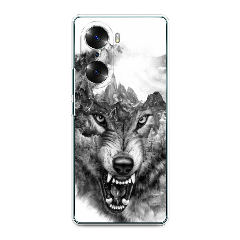 

Чехол Awog на Honor 60 "Волк в горах", Разноцветный, 6106650-1