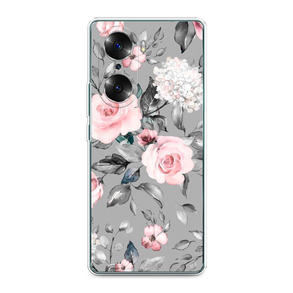 

Чехол Awog "Розы на сером" для Honor 60, 6106650-8