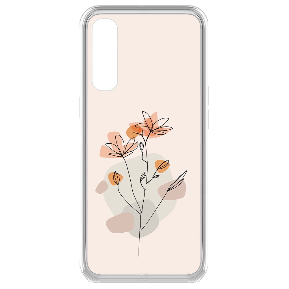 

Чехол-накладка Krutoff Clear Case Ромашки для Oppo Reno3 Pro