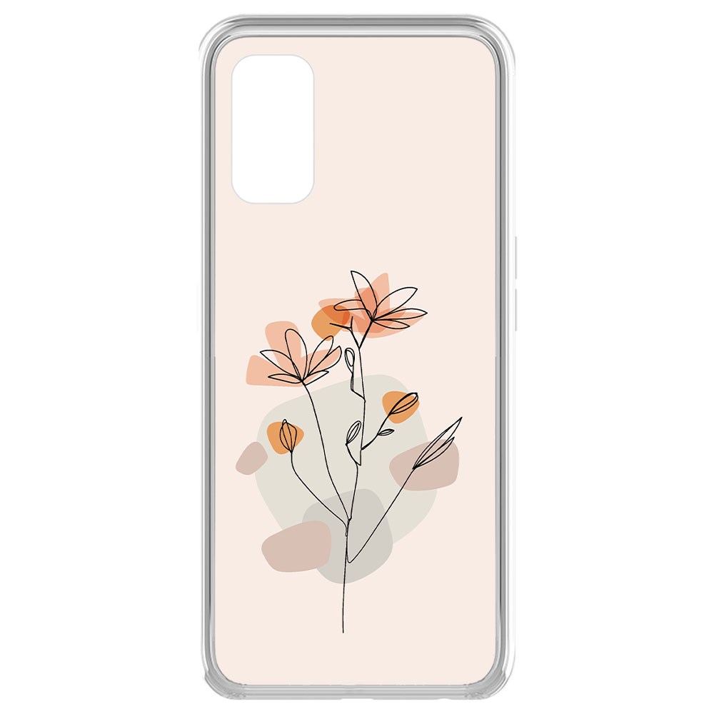 

Чехол-накладка Krutoff Clear Case Ромашки для Realme 7 Pro