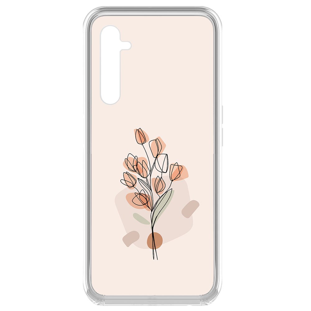 

Чехол-накладка Krutoff Clear Case Букет тюльпанов для Realme 6 Pro