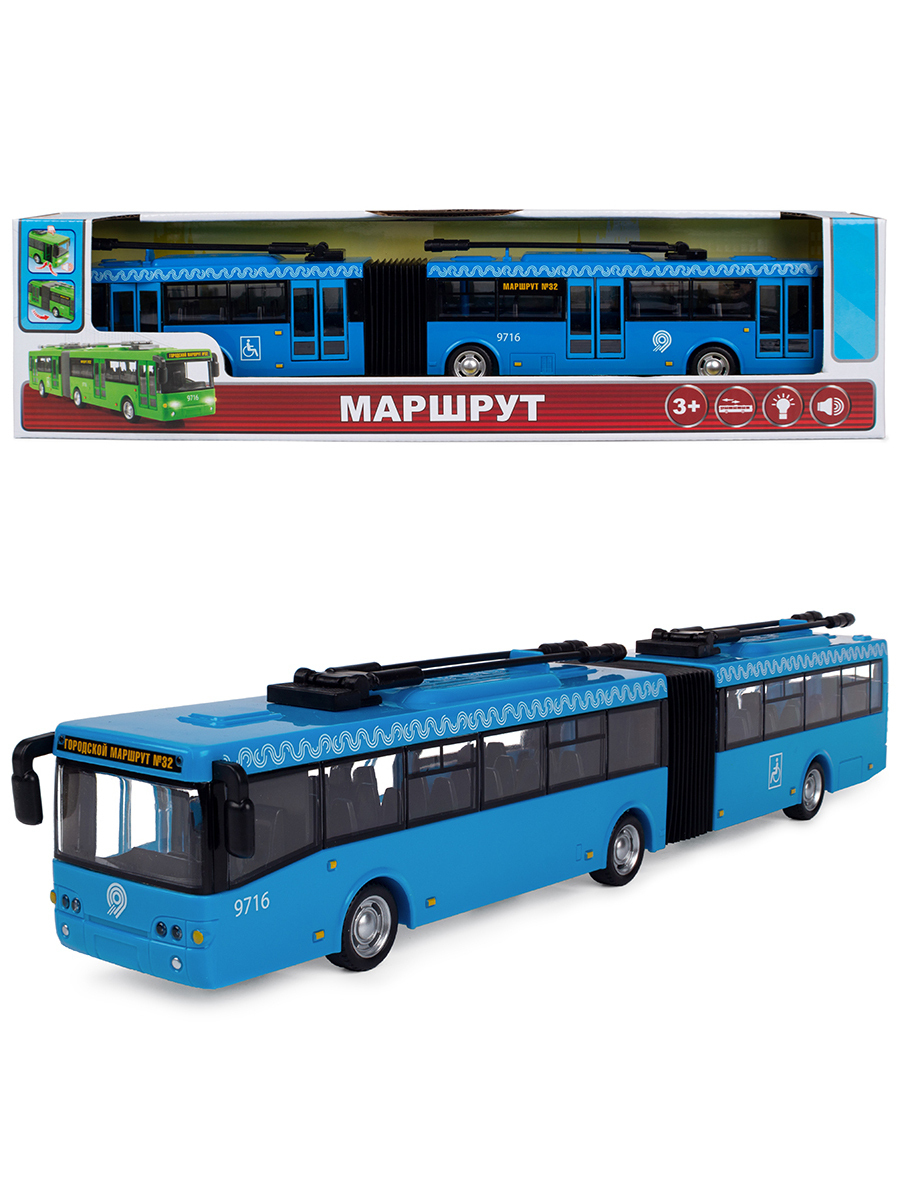 

Машина инерционная Playsmart Троллейбус 9716CDT, 9716CDT