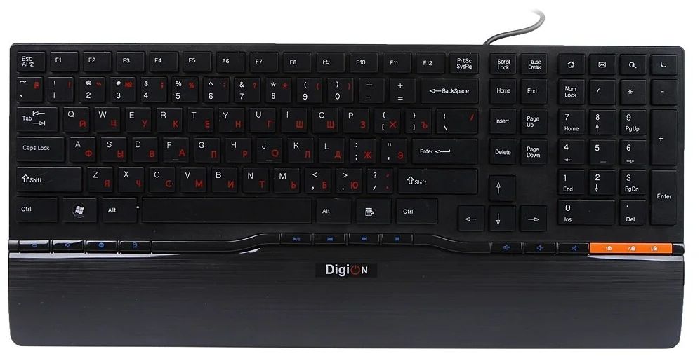 Проводная клавиатура Delux Digion PTDLK1882U Black