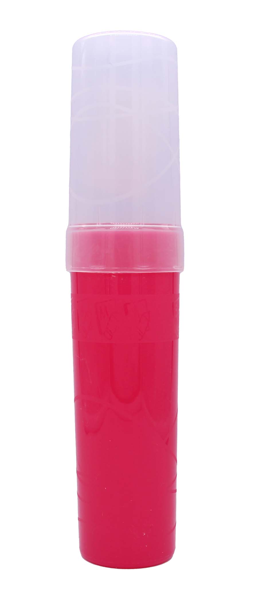 

Пенал тубус пластиковый светлый розовый прозрачный, с прозрачной половиной