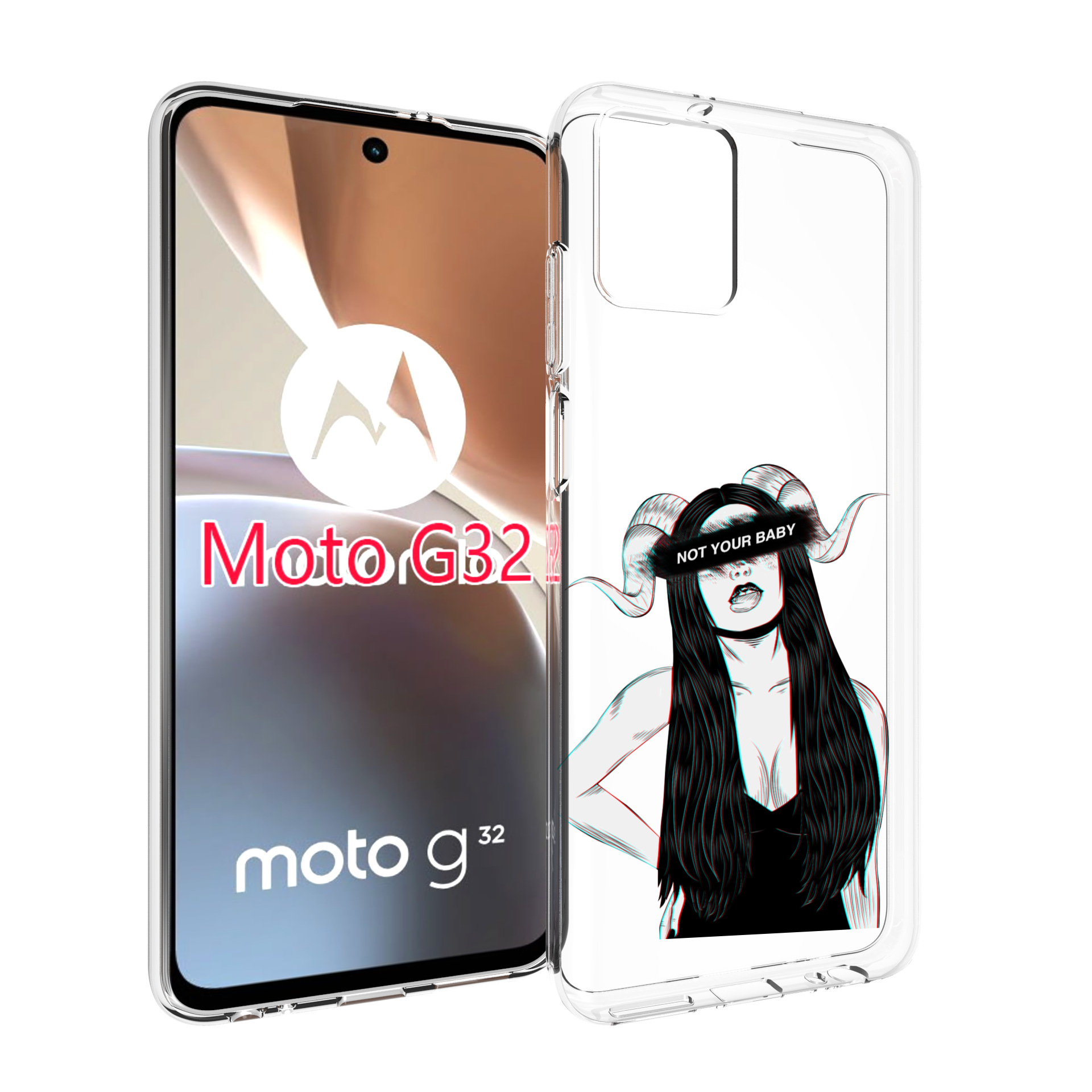 

Чехол MyPads not-your для Motorola Moto G32, Прозрачный, Tocco
